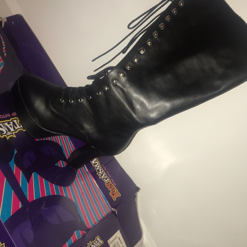 Platform knee high boots by Funtasma